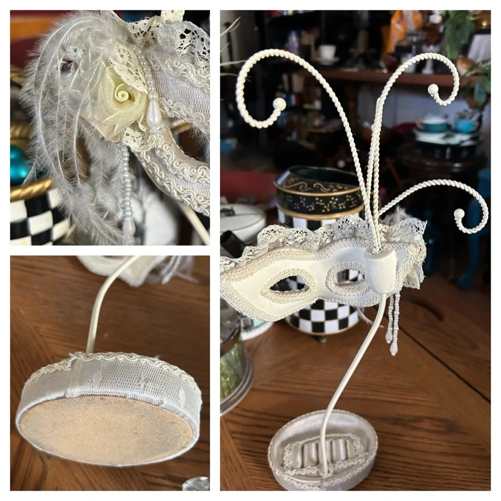 Mardi Gras Victorian Mask Jewelry Stand Holder